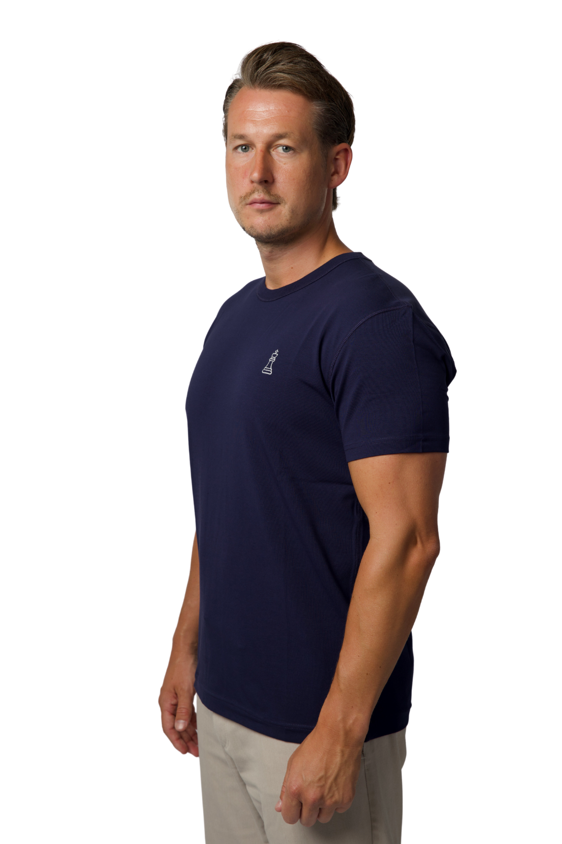 ODYCÉ Signature T-Shirt Capri Blau am Model