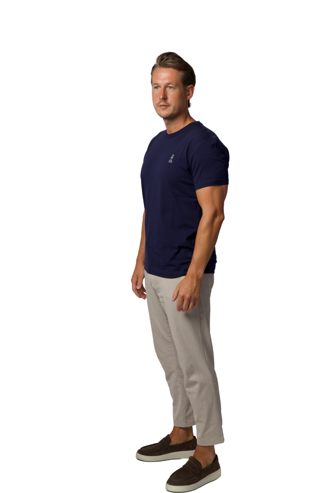 ODYCÉ Signature T-Shirt Capri Blau am Model