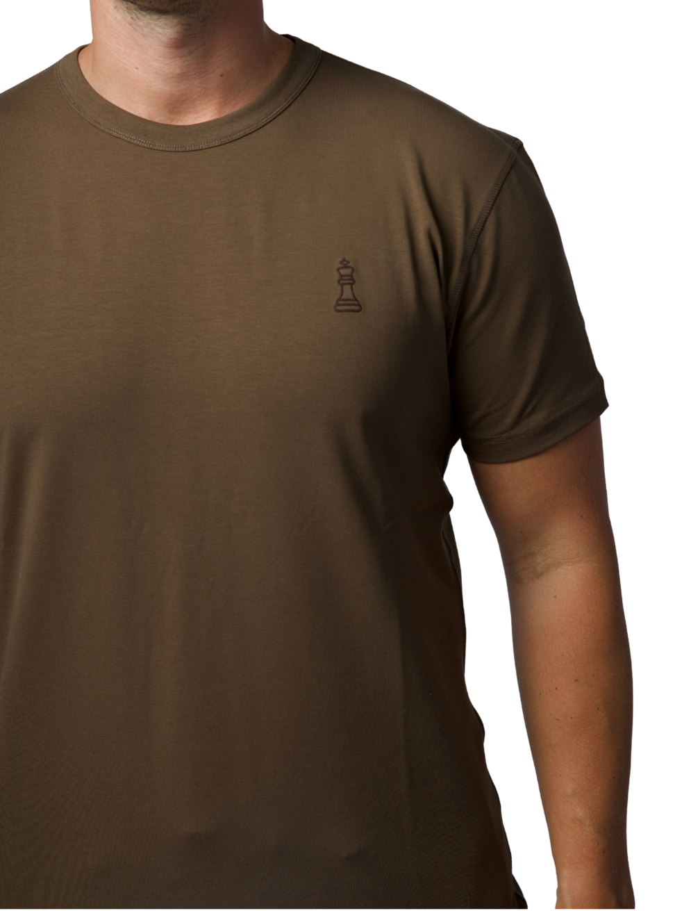ODYCÉ Signature T-Shirt – Marrakech Braun am Model
